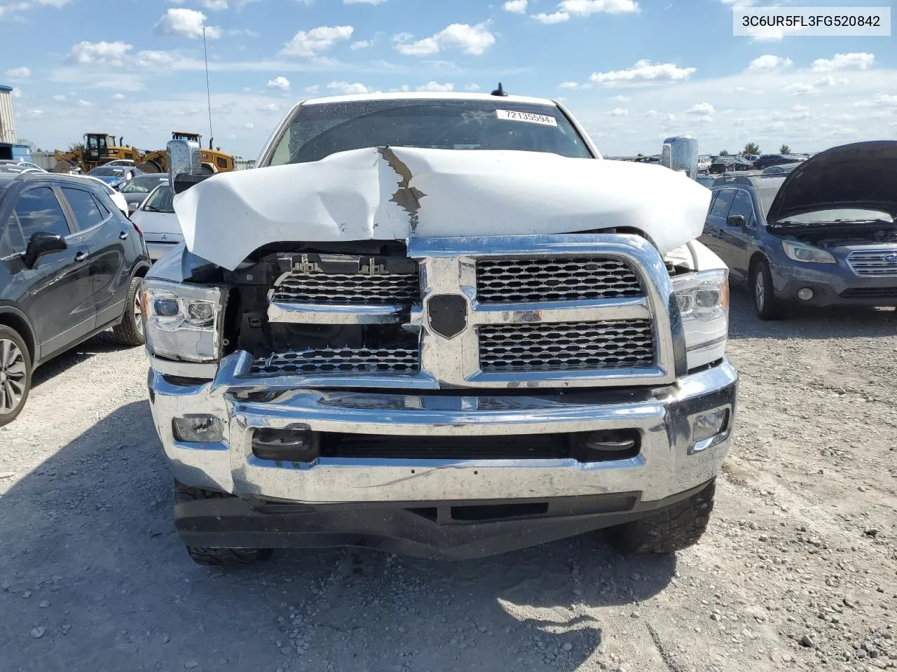 2015 Ram 2500 Laramie VIN: 3C6UR5FL3FG520842 Lot: 72135594