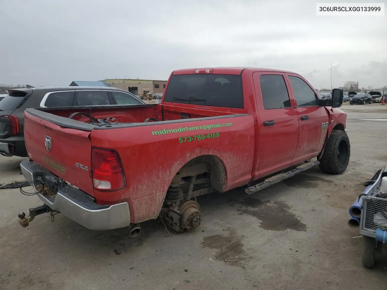 2016 Ram 2500 St VIN: 3C6UR5CLXGG133999 Lot: 47399694