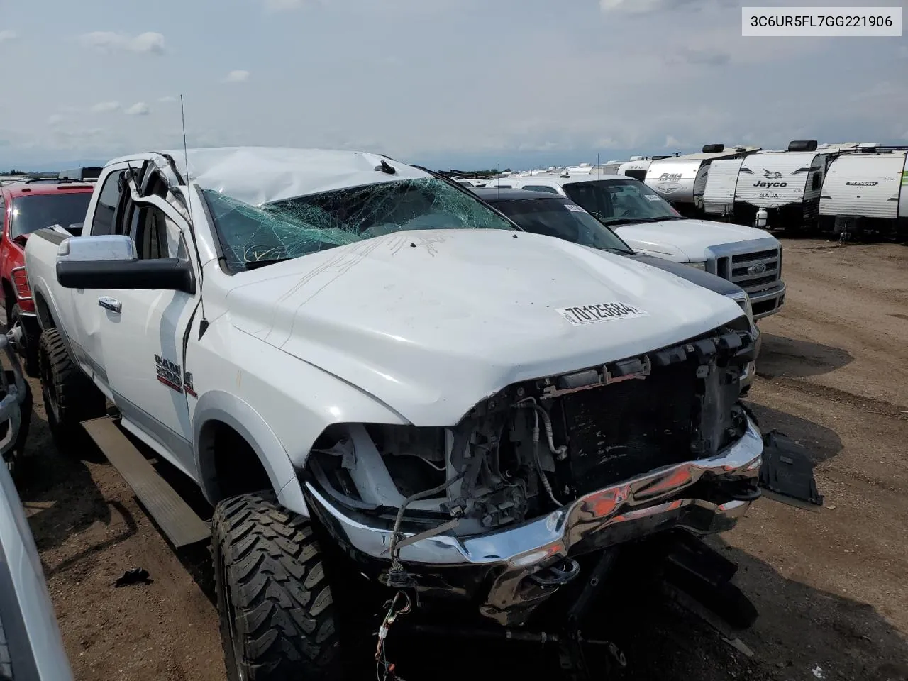 2016 Ram 2500 Laramie VIN: 3C6UR5FL7GG221906 Lot: 70125684