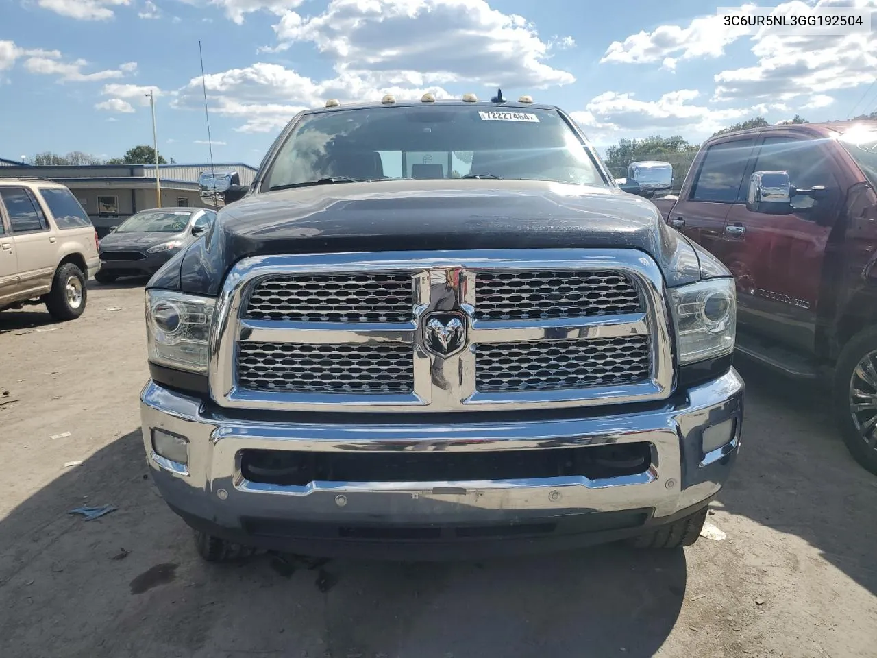 2016 Ram 2500 Laramie VIN: 3C6UR5NL3GG192504 Lot: 72227454