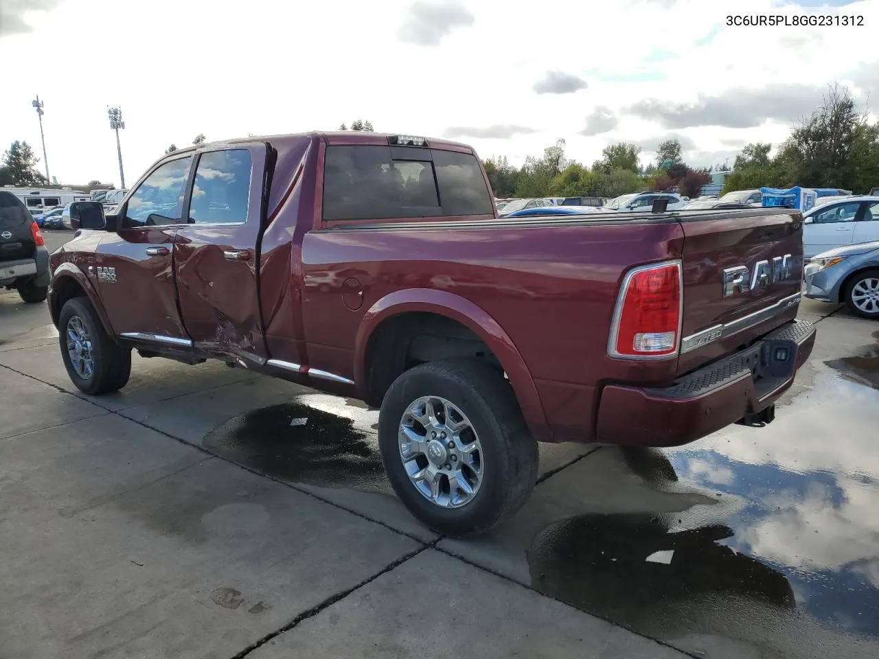 2016 Ram 2500 Longhorn VIN: 3C6UR5PL8GG231312 Lot: 74757054