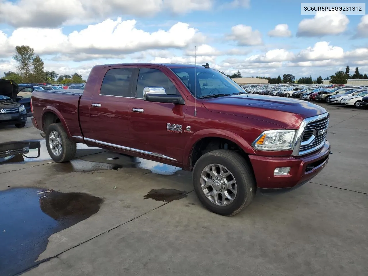 2016 Ram 2500 Longhorn VIN: 3C6UR5PL8GG231312 Lot: 74757054