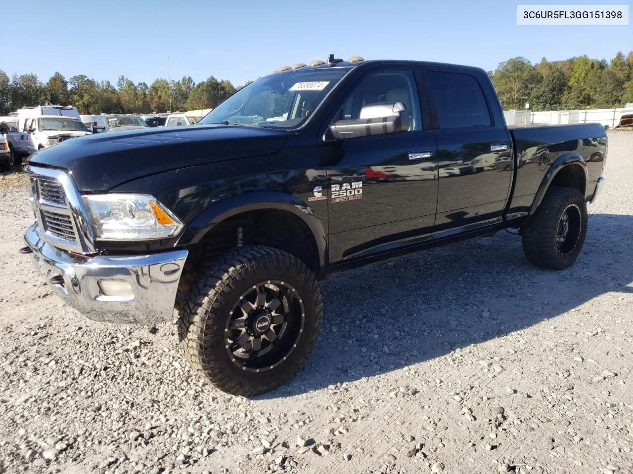 2016 Ram 2500 Laramie VIN: 3C6UR5FL3GG151398 Lot: 76380074