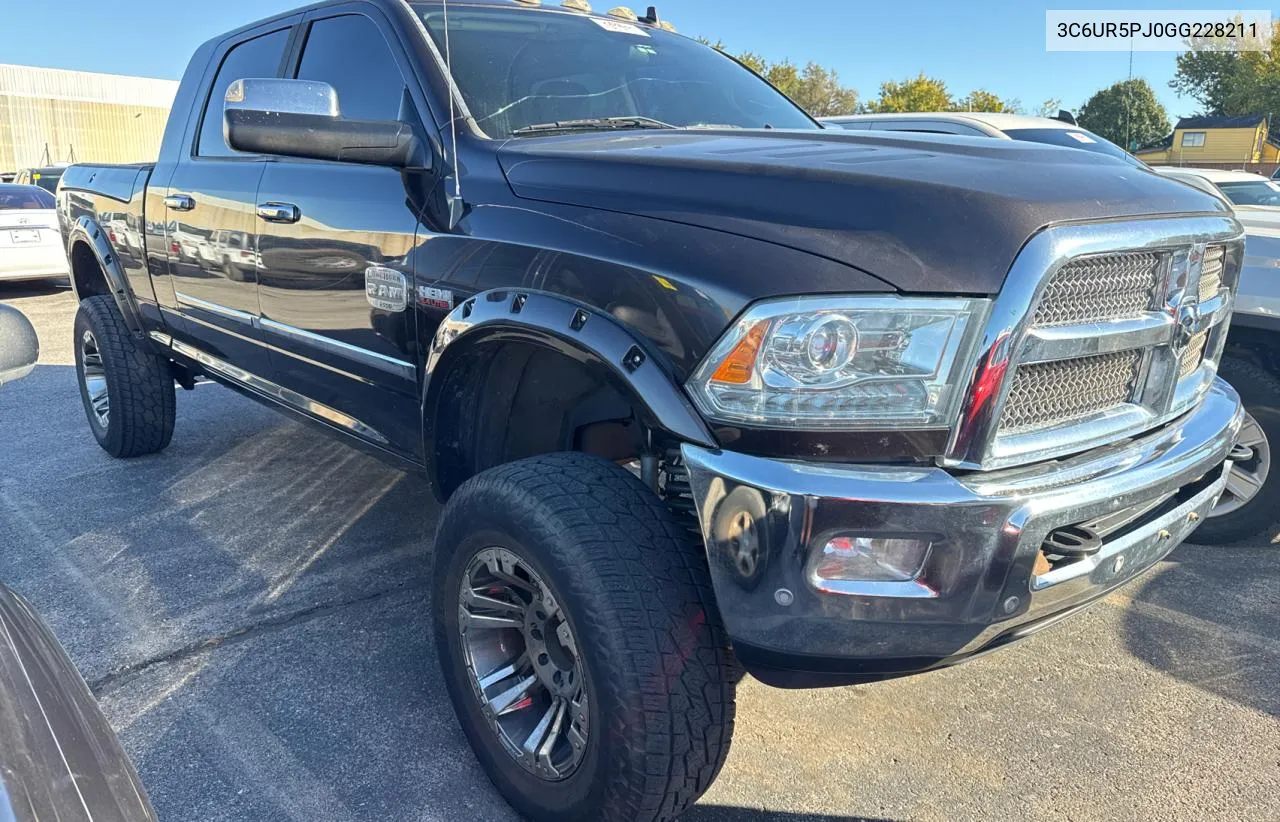 2016 Ram 2500 Longhorn VIN: 3C6UR5PJ0GG228211 Lot: 80865954