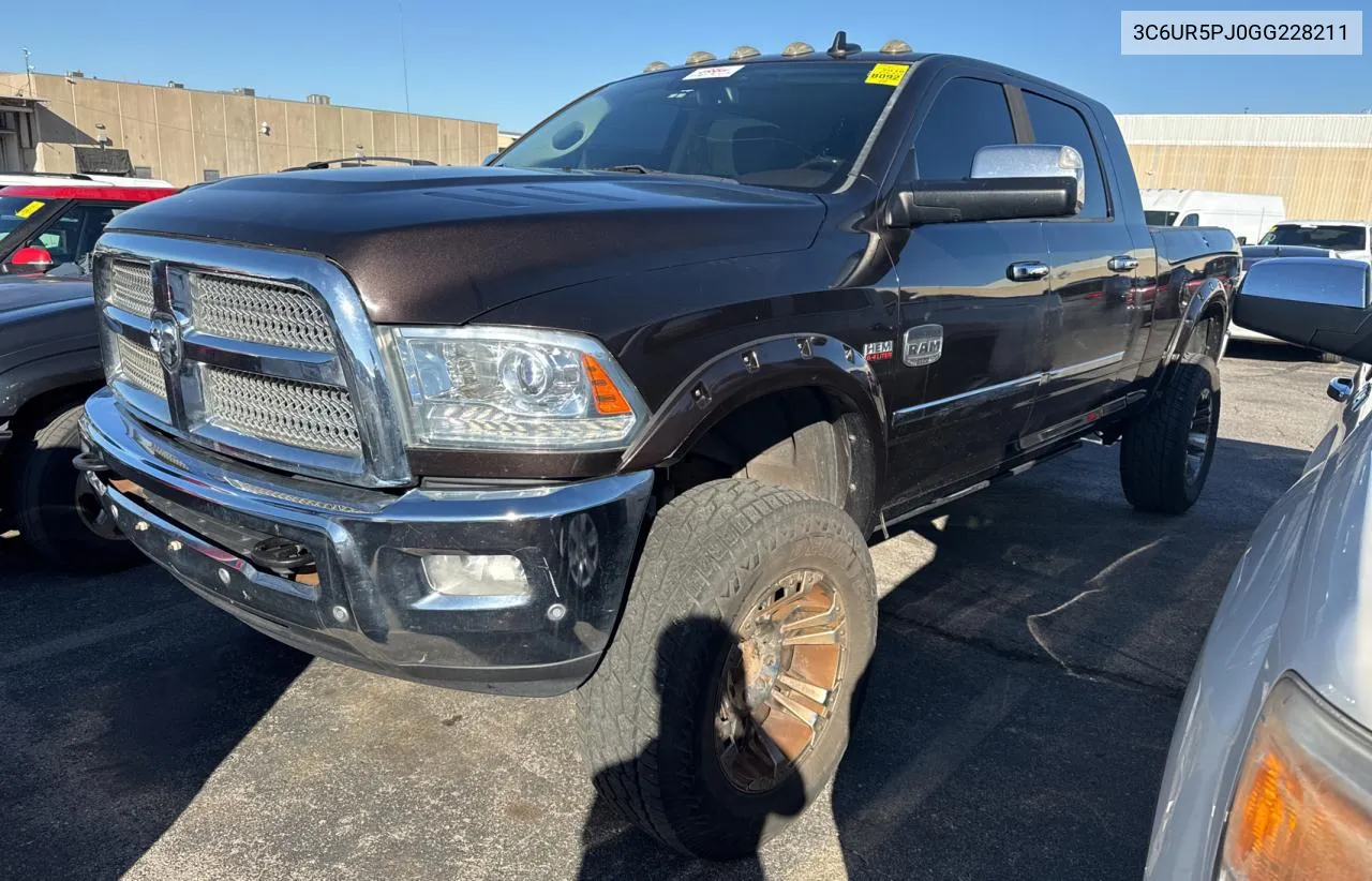 2016 Ram 2500 Longhorn VIN: 3C6UR5PJ0GG228211 Lot: 80865954