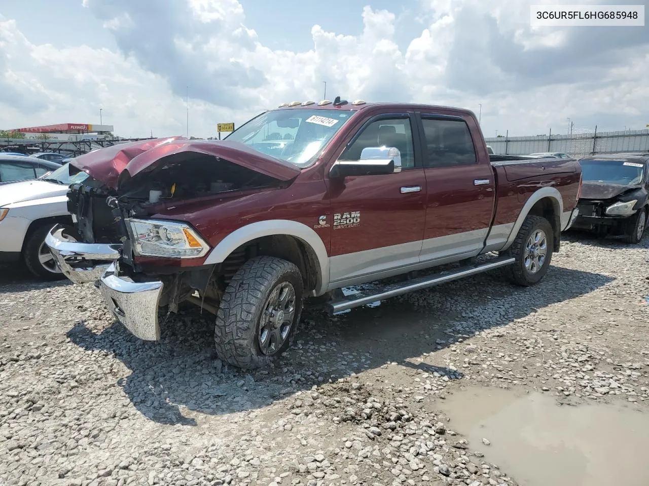 2017 Ram 2500 Laramie VIN: 3C6UR5FL6HG685948 Lot: 61114214