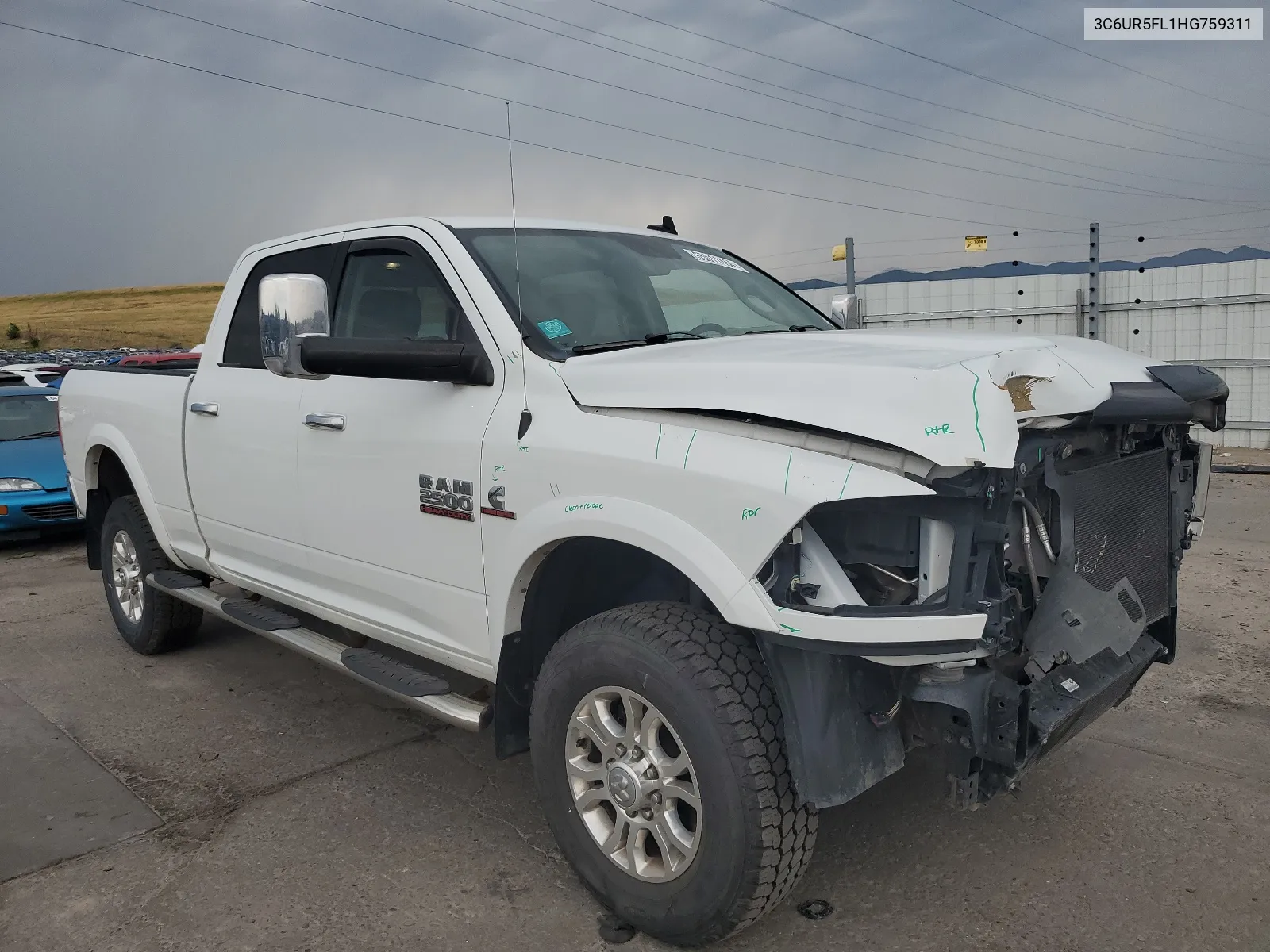 2017 Ram 2500 Laramie VIN: 3C6UR5FL1HG759311 Lot: 65011454