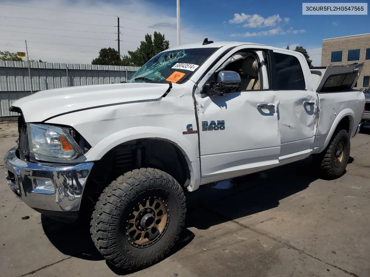 2017 Ram 2500 Laramie VIN: 3C6UR5FL2HG547565 Lot: 68043514