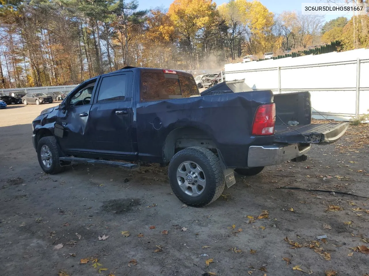 2017 Ram 2500 Slt VIN: 3C6UR5DL0HG581667 Lot: 75773364