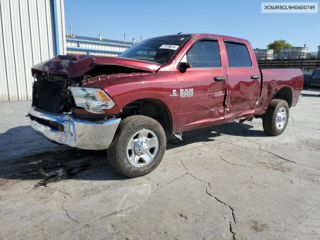 2017 Ram 2500 St VIN: 3C6UR5CL9HG600749 Lot: 77379014