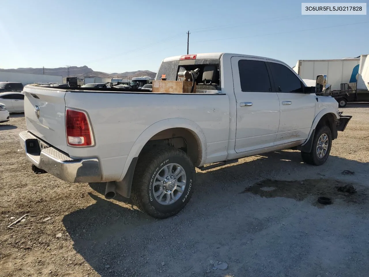 2018 Ram 2500 Laramie VIN: 3C6UR5FL5JG217828 Lot: 61953024