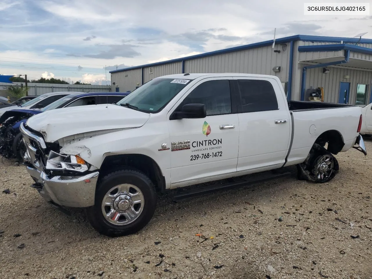 2018 Ram 2500 Slt VIN: 3C6UR5DL6JG402165 Lot: 70751934