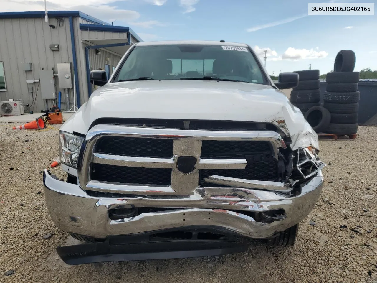 2018 Ram 2500 Slt VIN: 3C6UR5DL6JG402165 Lot: 70751934