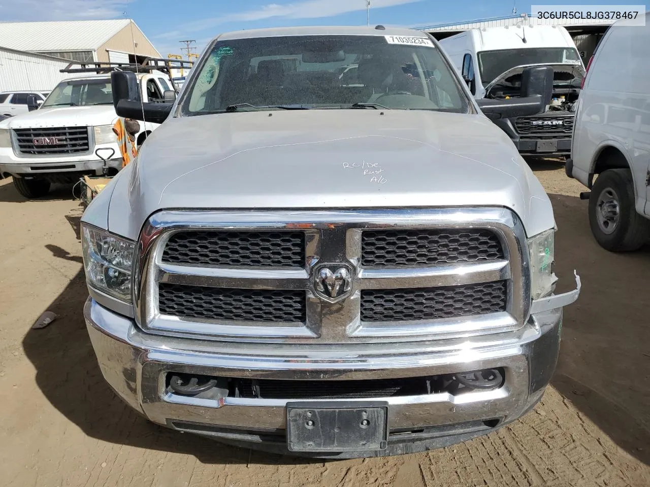 2018 Ram 2500 St VIN: 3C6UR5CL8JG378467 Lot: 71035234