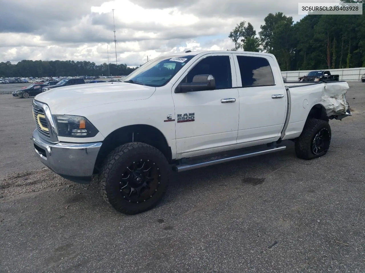 2018 Ram 2500 St VIN: 3C6UR5CL2JG403928 Lot: 72058094