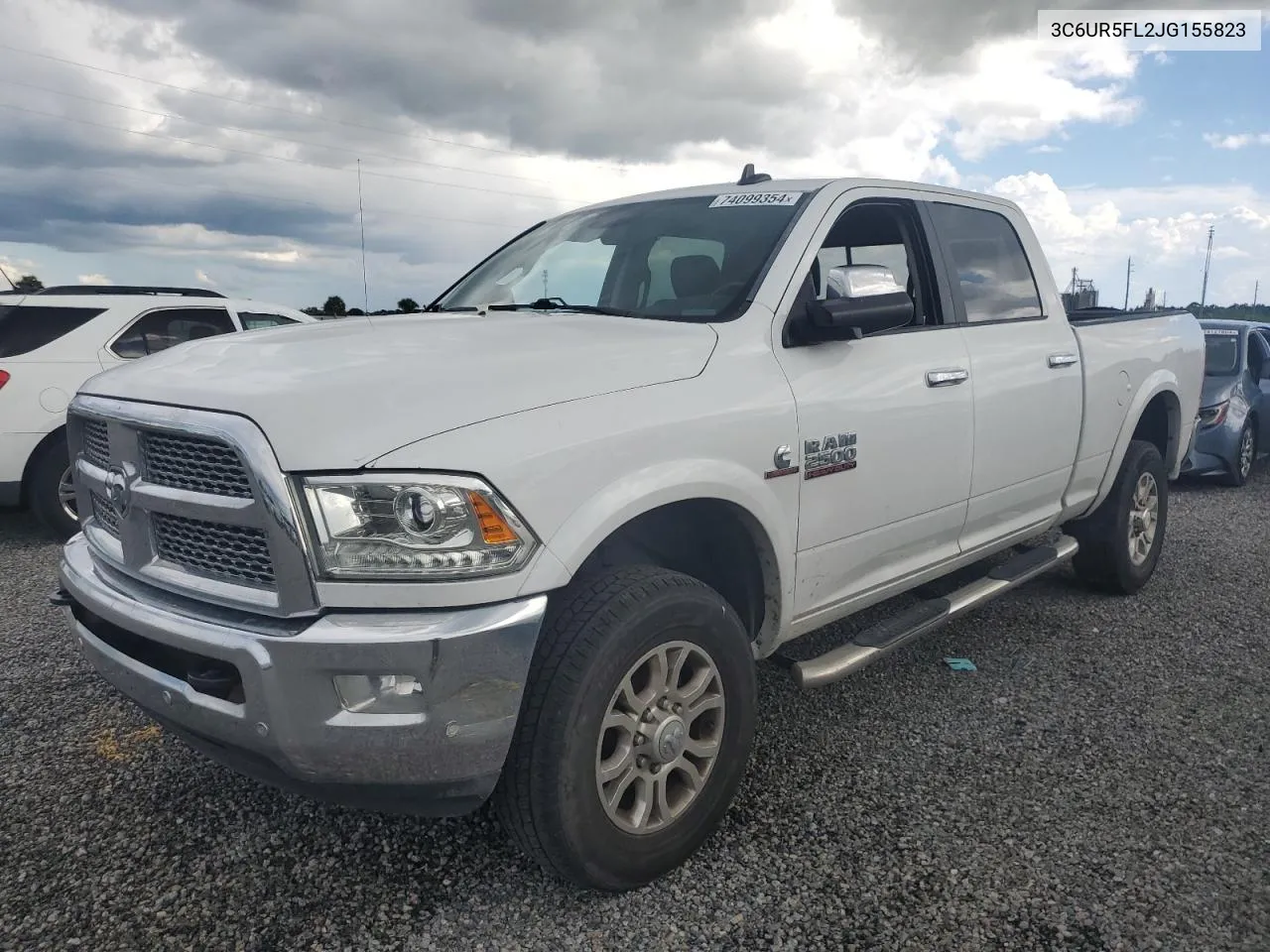 2018 Ram 2500 Laramie VIN: 3C6UR5FL2JG155823 Lot: 74099354