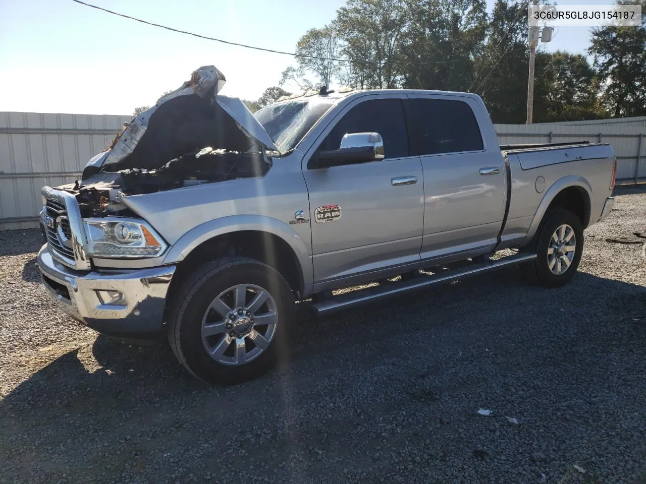 2018 Ram 2500 Longhorn VIN: 3C6UR5GL8JG154187 Lot: 75053764