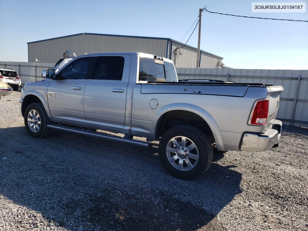 2018 Ram 2500 Longhorn VIN: 3C6UR5GL8JG154187 Lot: 75053764