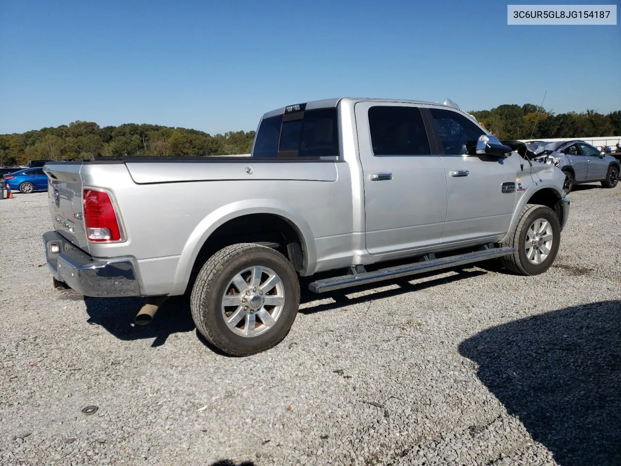 2018 Ram 2500 Longhorn VIN: 3C6UR5GL8JG154187 Lot: 75053764