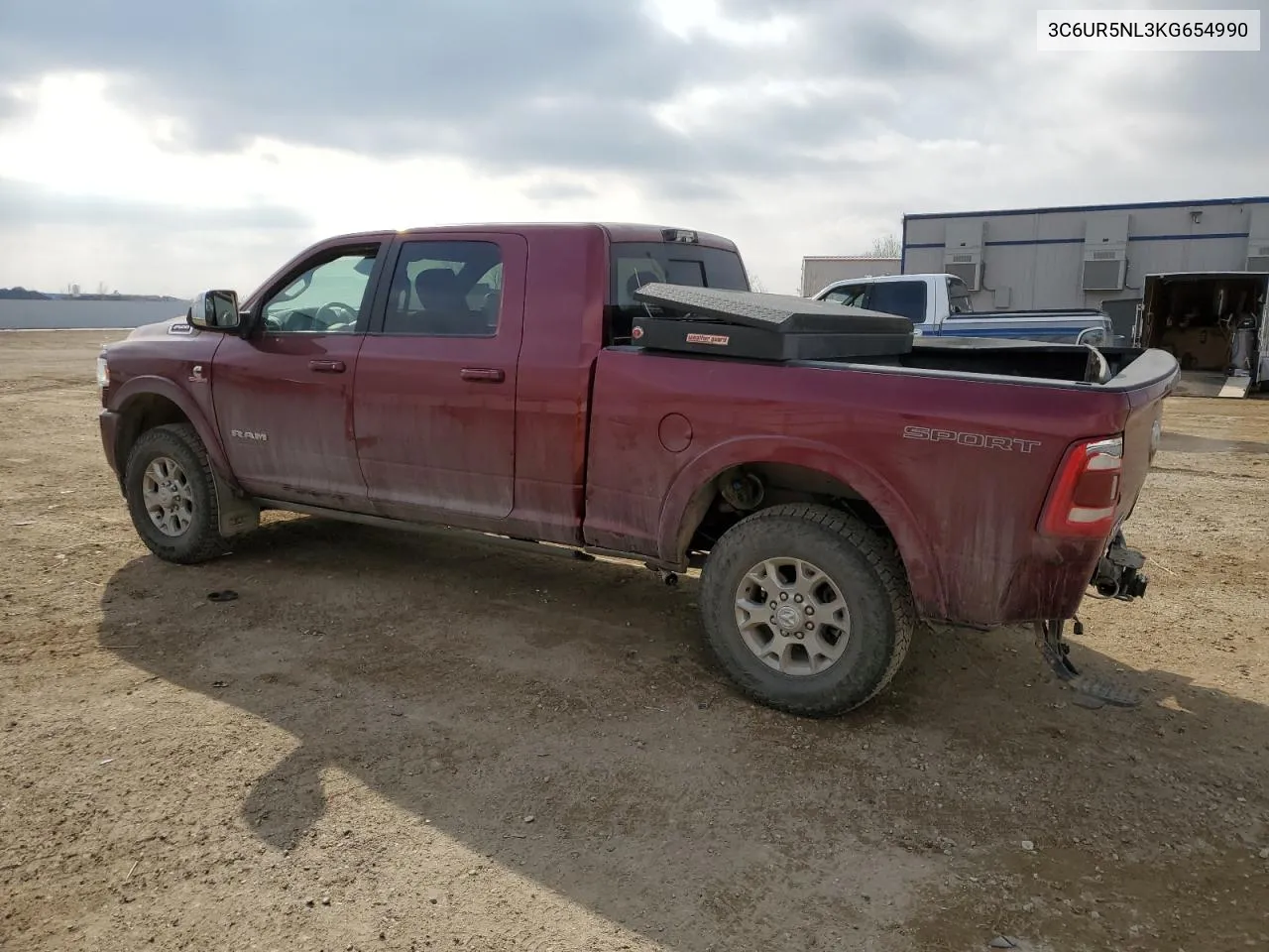 2019 Ram 2500 Laramie VIN: 3C6UR5NL3KG654990 Lot: 40137264