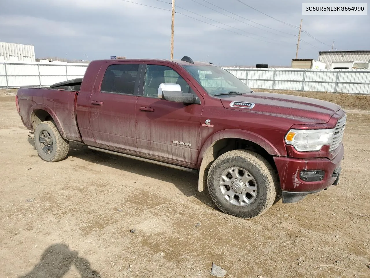 2019 Ram 2500 Laramie VIN: 3C6UR5NL3KG654990 Lot: 40137264