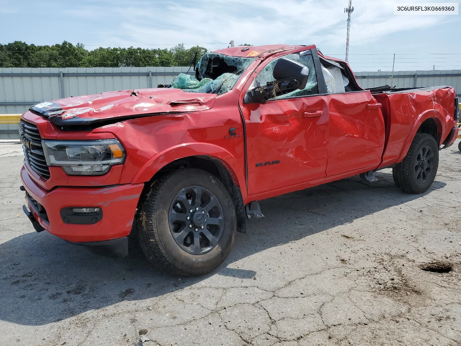 2019 Ram 2500 Laramie VIN: 3C6UR5FL3KG669360 Lot: 64631994