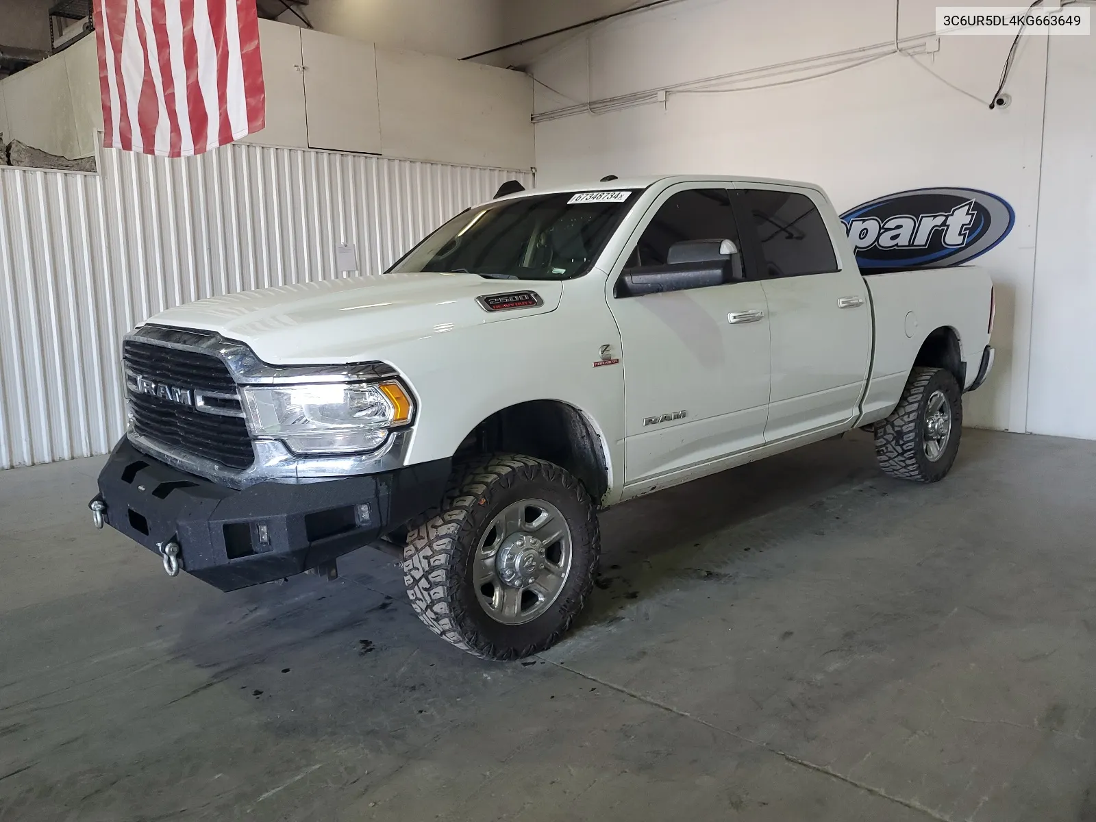 2019 Ram 2500 Big Horn VIN: 3C6UR5DL4KG663649 Lot: 67348734