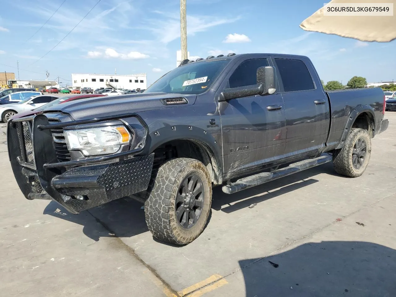 2019 Ram 2500 Big Horn VIN: 3C6UR5DL3KG679549 Lot: 70752394