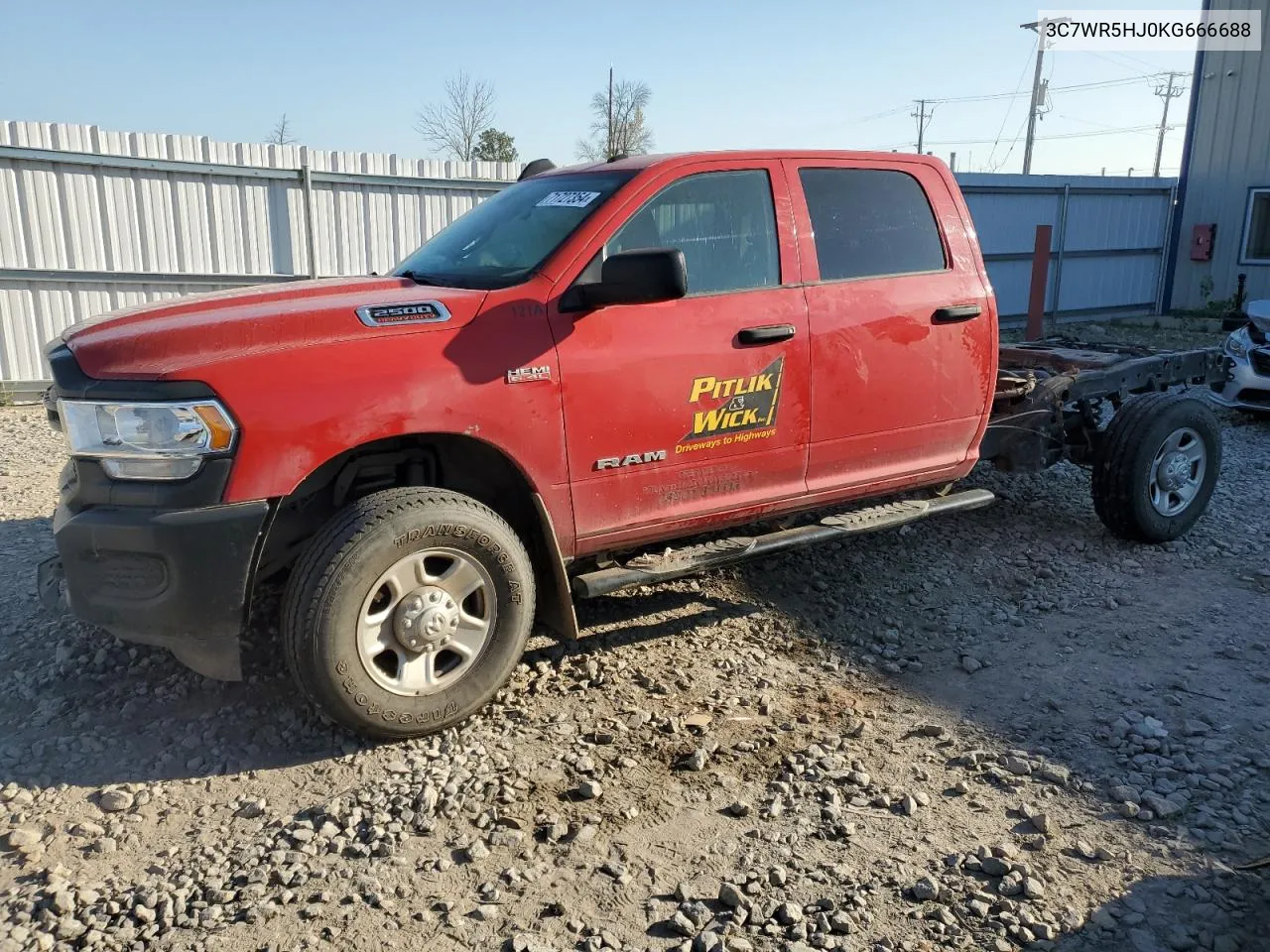 2019 Ram 2500 Tradesman VIN: 3C7WR5HJ0KG666688 Lot: 71727354