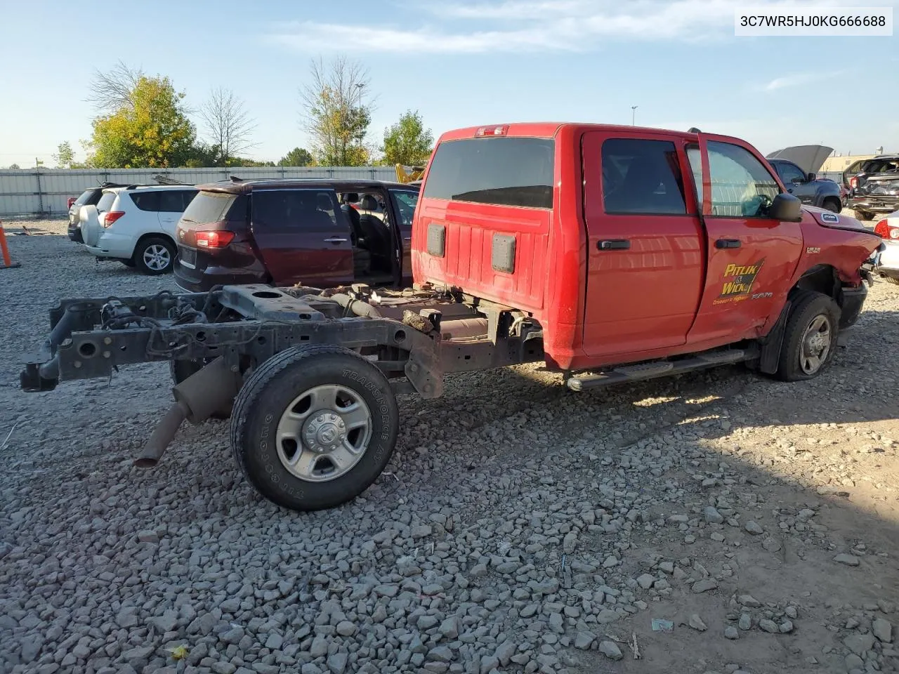 2019 Ram 2500 Tradesman VIN: 3C7WR5HJ0KG666688 Lot: 71727354