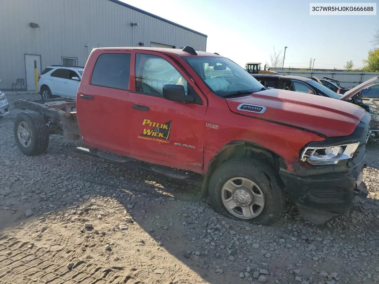 2019 Ram 2500 Tradesman VIN: 3C7WR5HJ0KG666688 Lot: 71727354