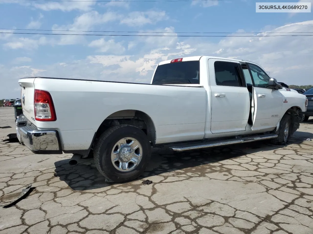 2019 Ram 2500 Big Horn VIN: 3C6UR5JL4KG689270 Lot: 72727384