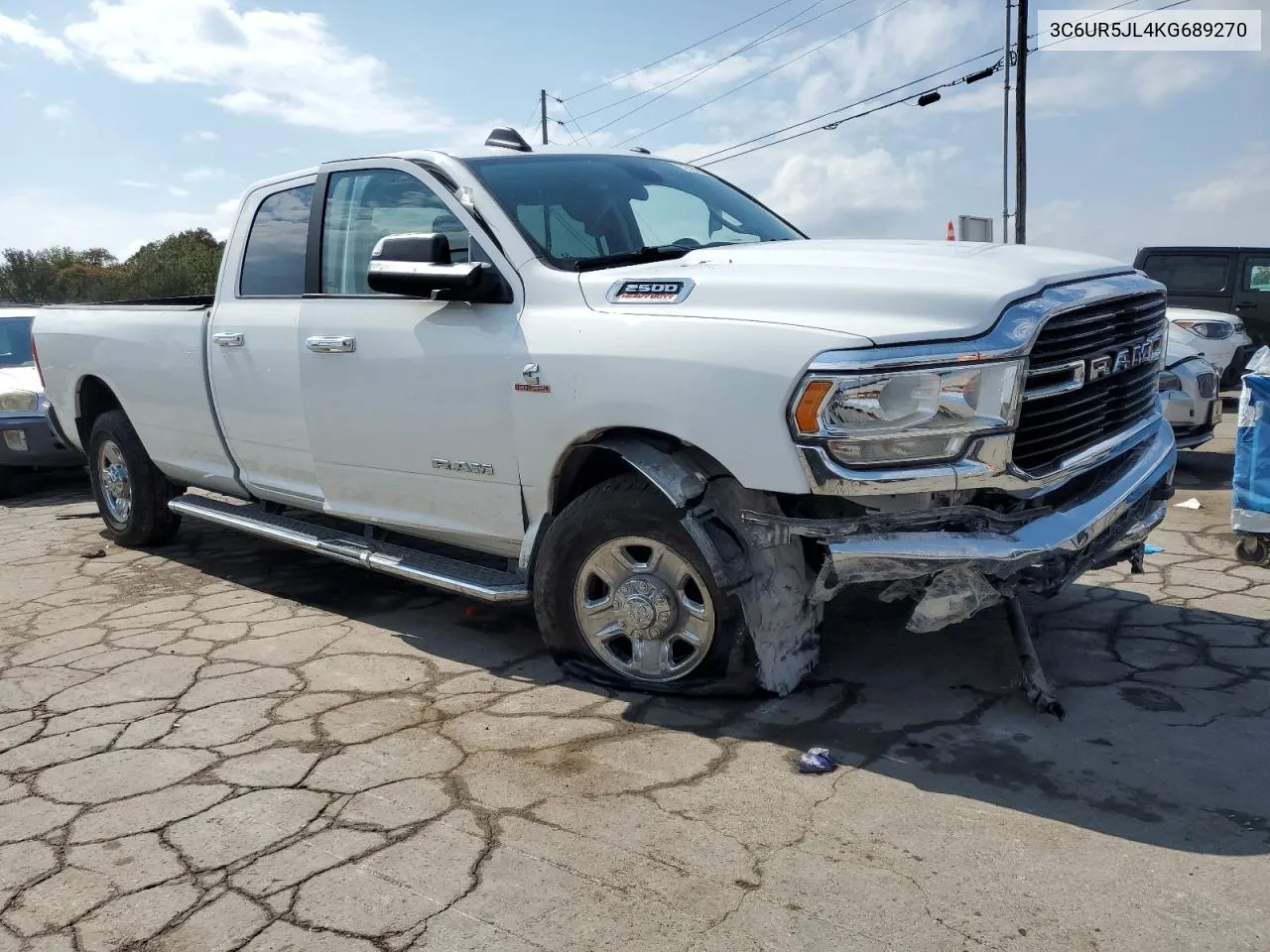 2019 Ram 2500 Big Horn VIN: 3C6UR5JL4KG689270 Lot: 72727384