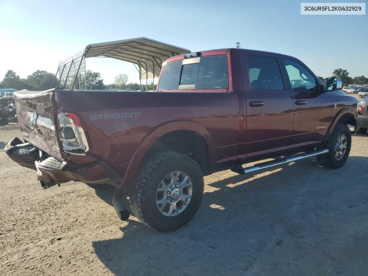 2019 Ram 2500 Laramie VIN: 3C6UR5FL2KG632929 Lot: 73355904