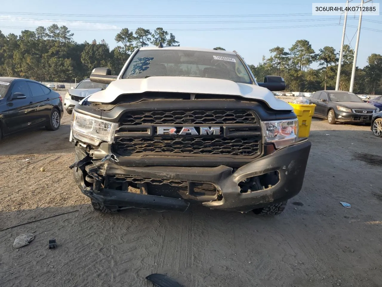 2019 Ram 2500 Tradesman VIN: 3C6UR4HL4KG712885 Lot: 74555284