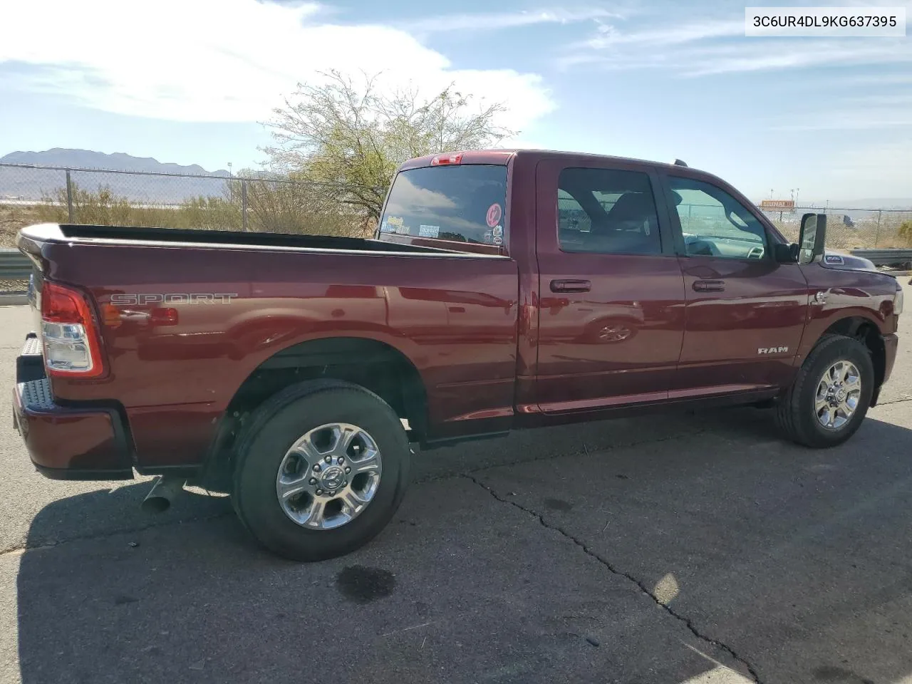 2019 Ram 2500 Big Horn VIN: 3C6UR4DL9KG637395 Lot: 74845744