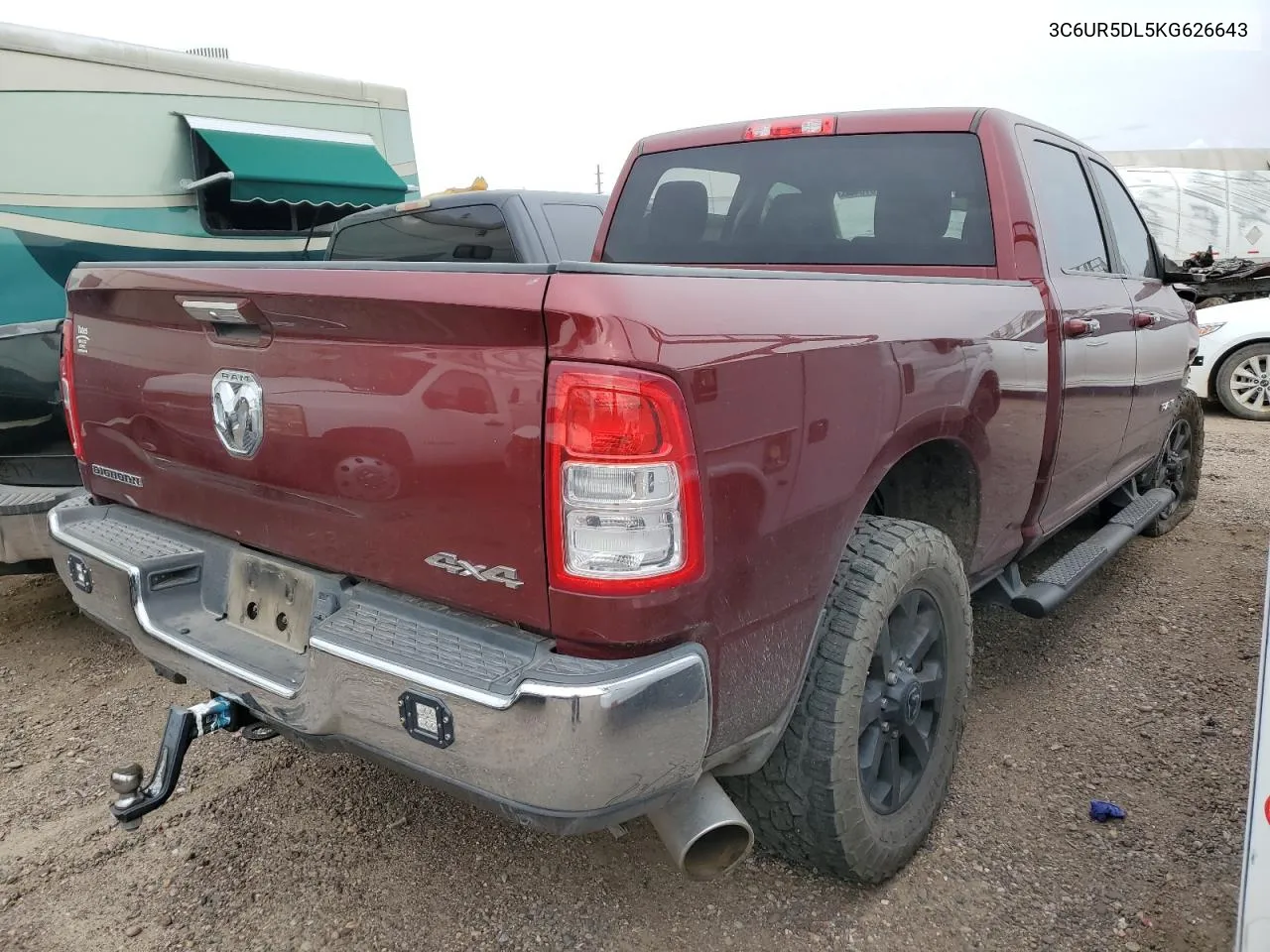 2019 Ram 2500 Big Horn VIN: 3C6UR5DL5KG626643 Lot: 78104353