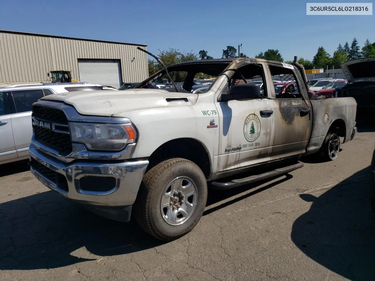 2020 Ram 2500 Tradesman VIN: 3C6UR5CL6LG218316 Lot: 63118464