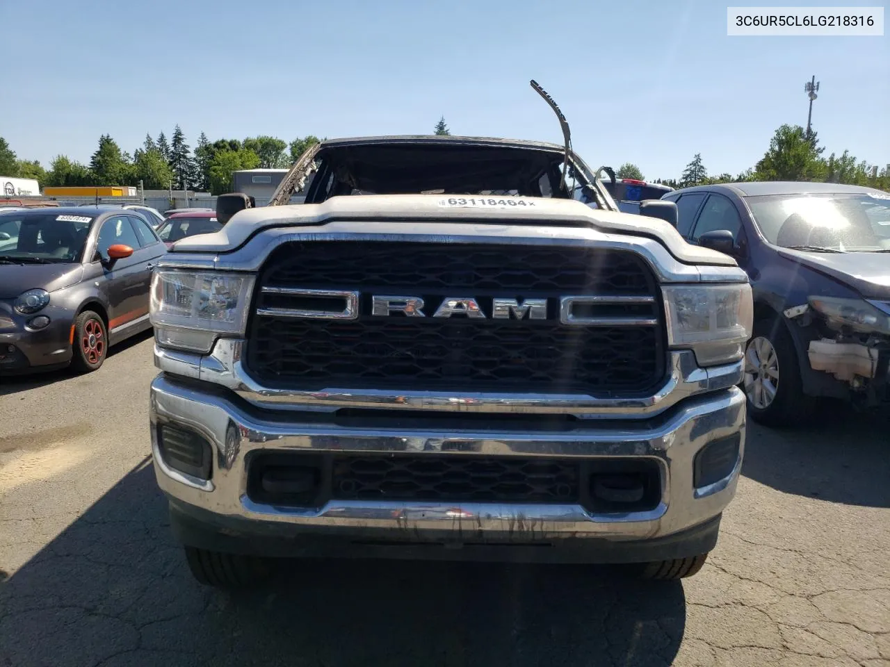 2020 Ram 2500 Tradesman VIN: 3C6UR5CL6LG218316 Lot: 63118464