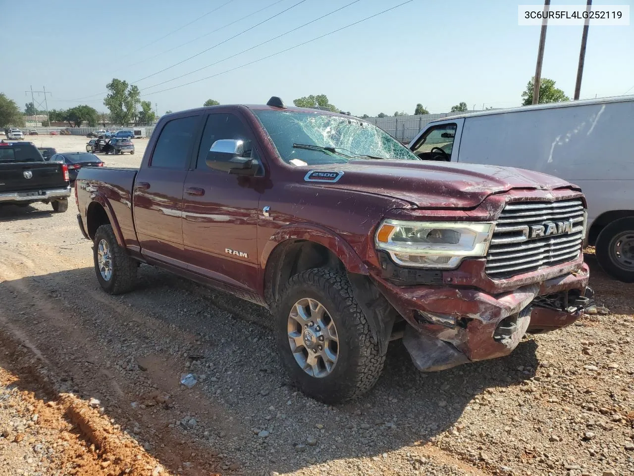 2020 Ram 2500 Laramie VIN: 3C6UR5FL4LG252119 Lot: 65129414