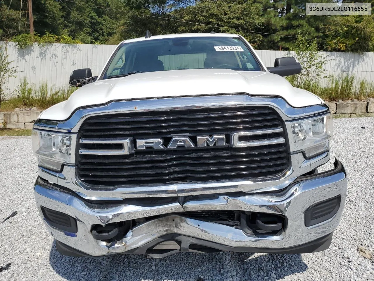 2020 Ram 2500 Big Horn VIN: 3C6UR5DL2LG116655 Lot: 69443334