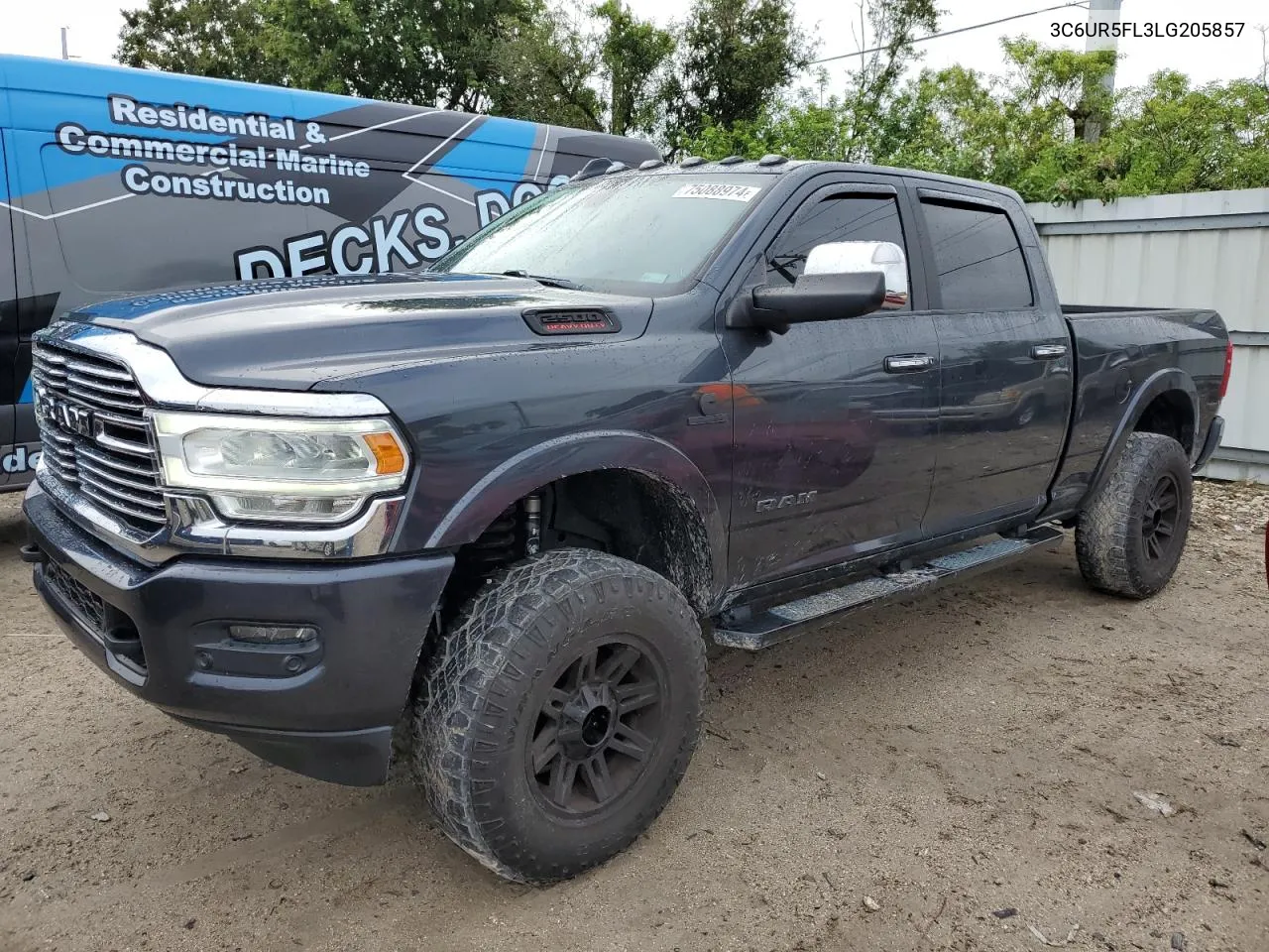 2020 Ram 2500 Laramie VIN: 3C6UR5FL3LG205857 Lot: 75088974