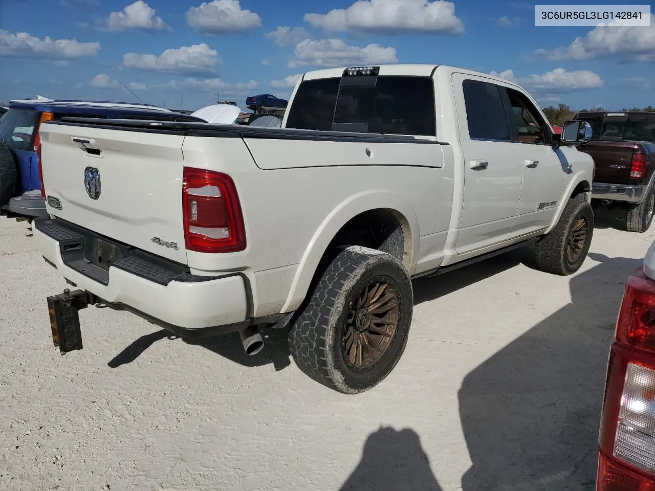 2020 Ram 2500 Longhorn VIN: 3C6UR5GL3LG142841 Lot: 77254264