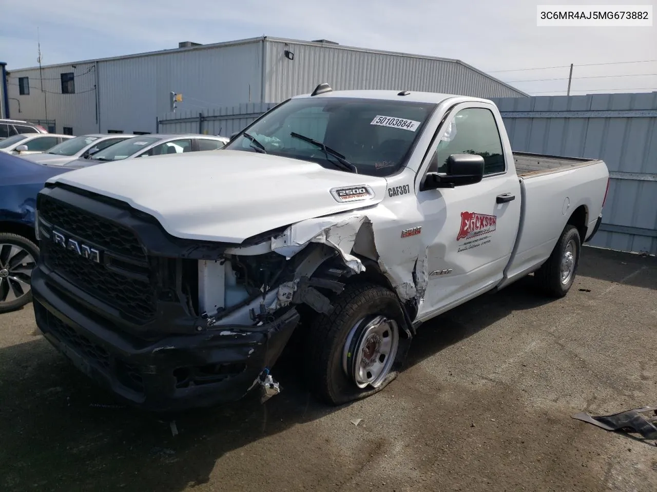 2021 Ram 2500 Tradesman VIN: 3C6MR4AJ5MG673882 Lot: 50103884