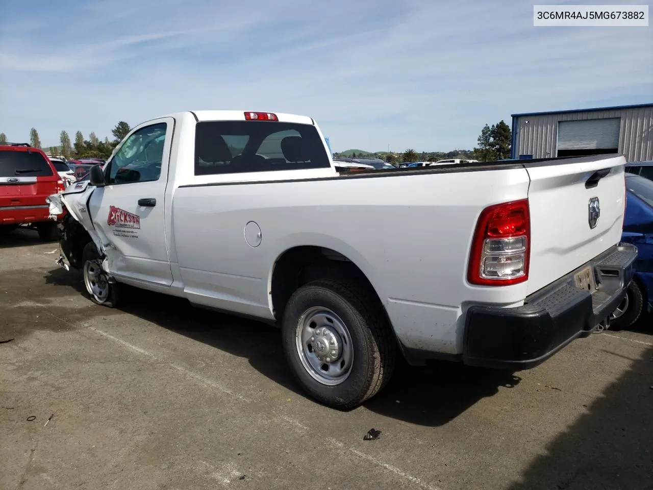 2021 Ram 2500 Tradesman VIN: 3C6MR4AJ5MG673882 Lot: 50103884