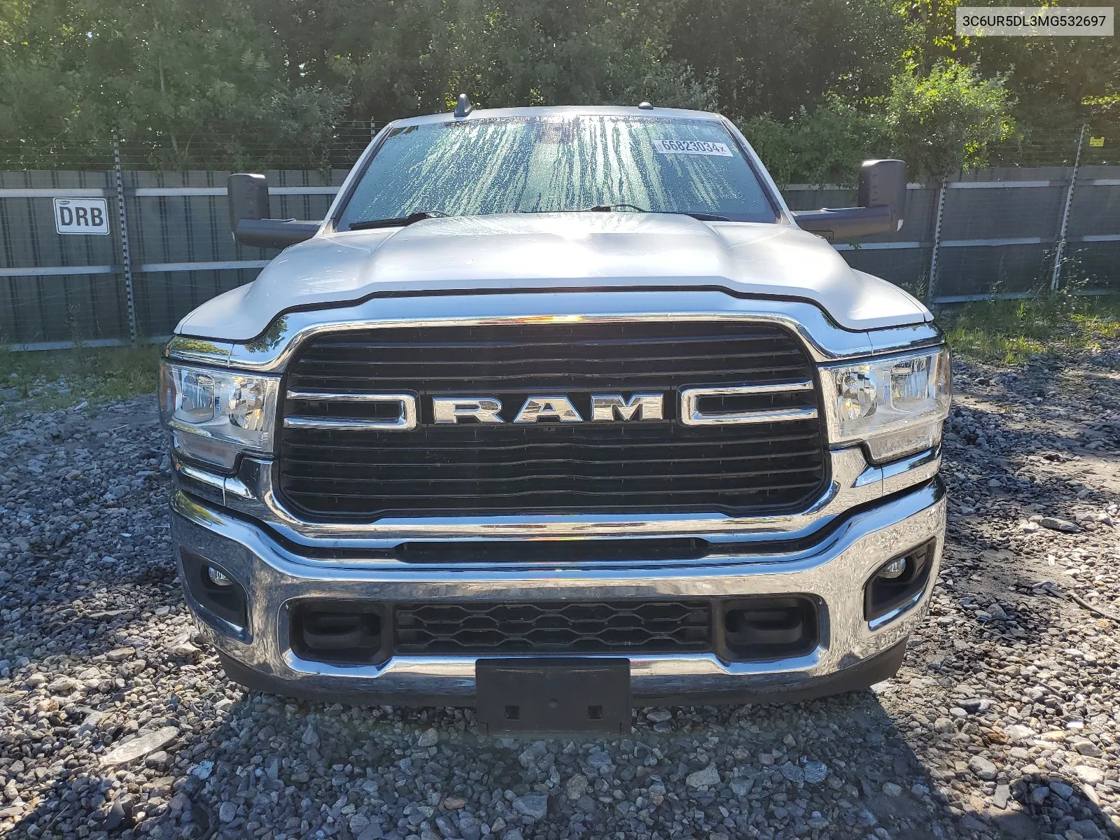 2021 Ram 2500 Big Horn VIN: 3C6UR5DL3MG532697 Lot: 66823034