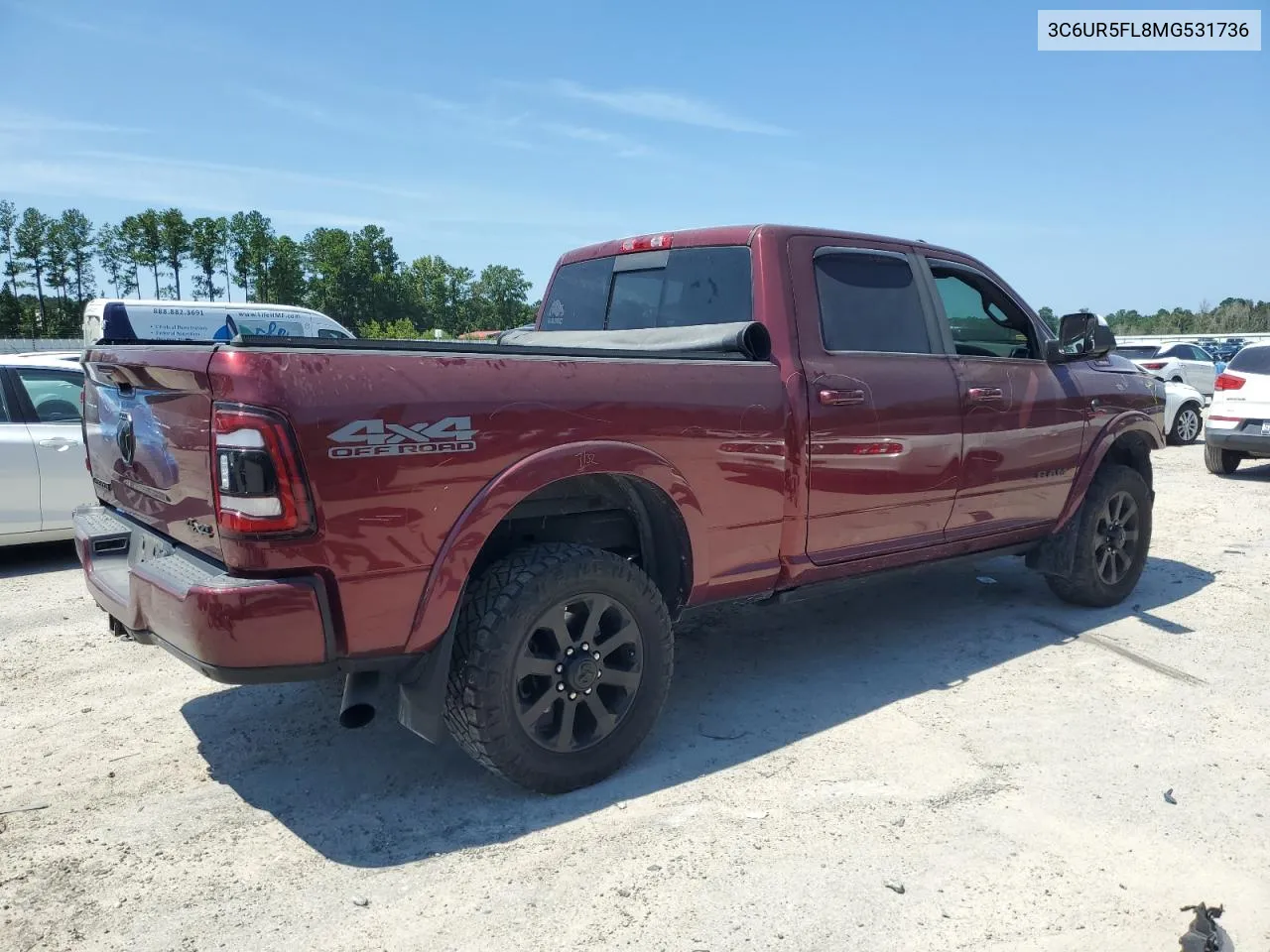 2021 Ram 2500 Laramie VIN: 3C6UR5FL8MG531736 Lot: 68261534