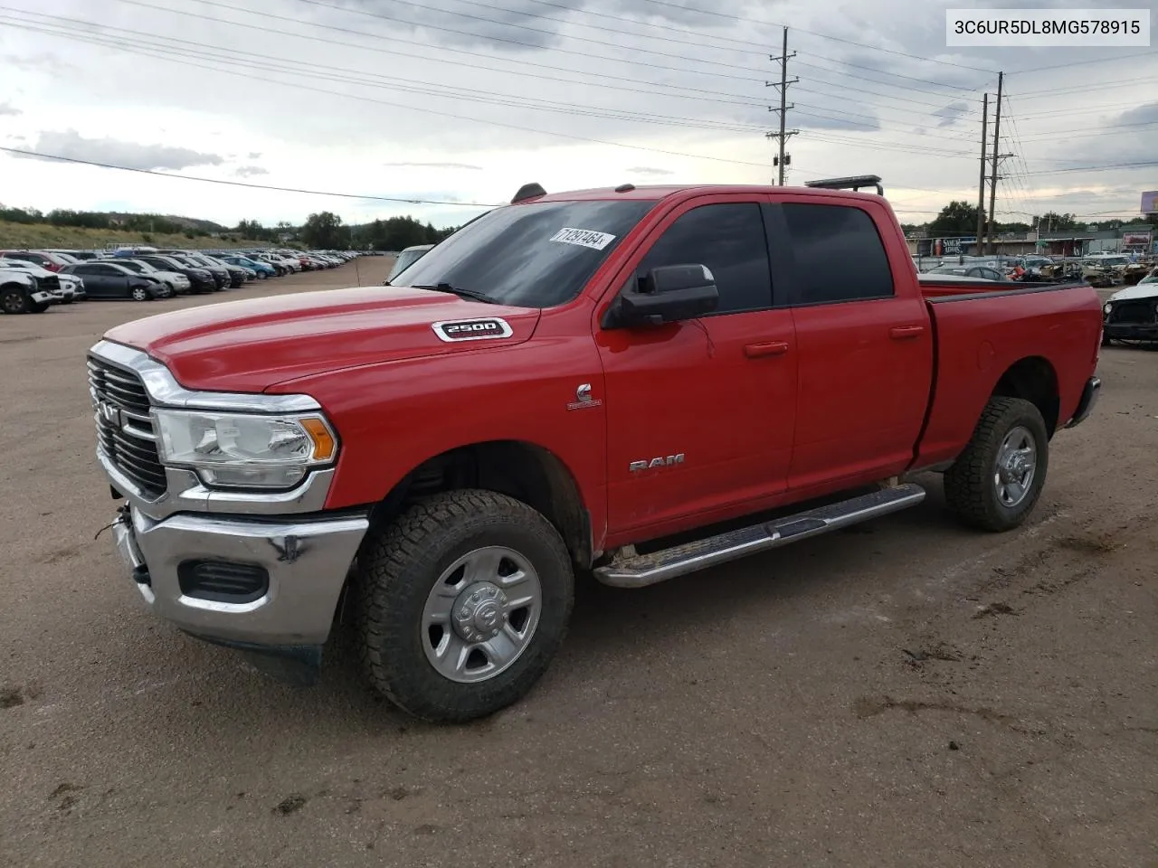 2021 Ram 2500 Big Horn VIN: 3C6UR5DL8MG578915 Lot: 71297464