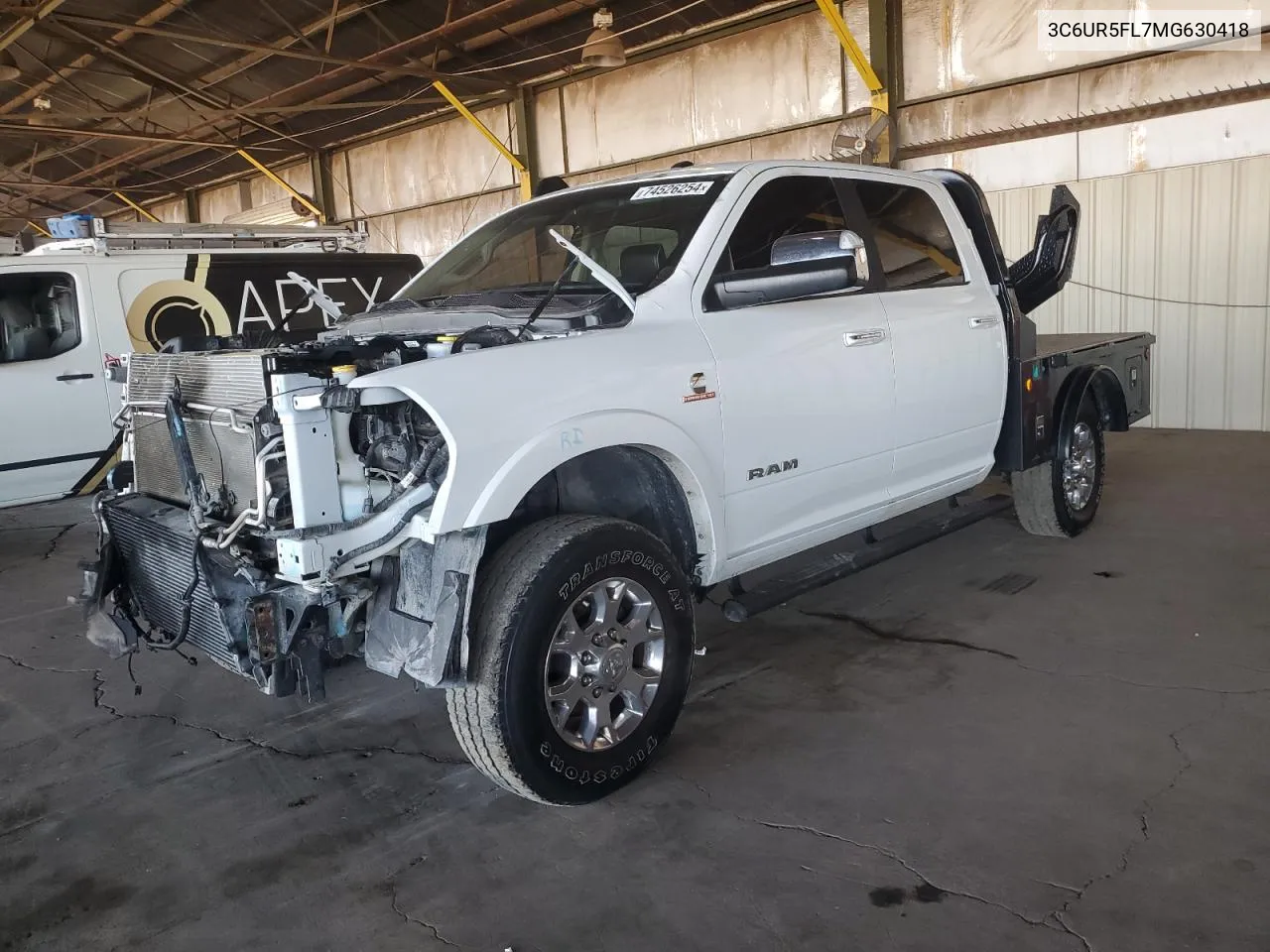 2021 Ram 2500 Laramie VIN: 3C6UR5FL7MG630418 Lot: 74526254