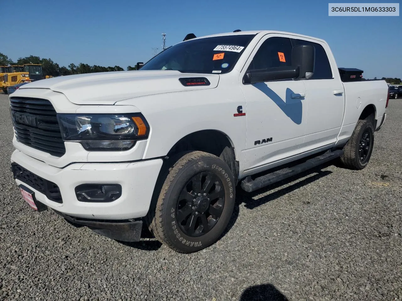 2021 Ram 2500 Big Horn VIN: 3C6UR5DL1MG633303 Lot: 75574964